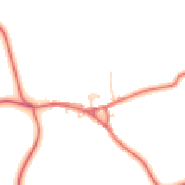 Daytime road noise heatmap for TS21 1HX