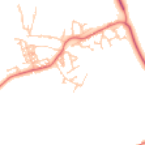 Daytime road noise heatmap for TS21 1JG