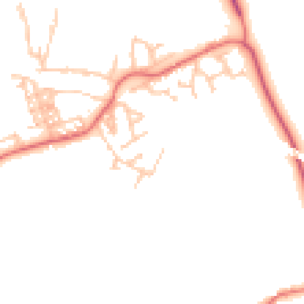 Daytime road noise heatmap for TS21 1LT