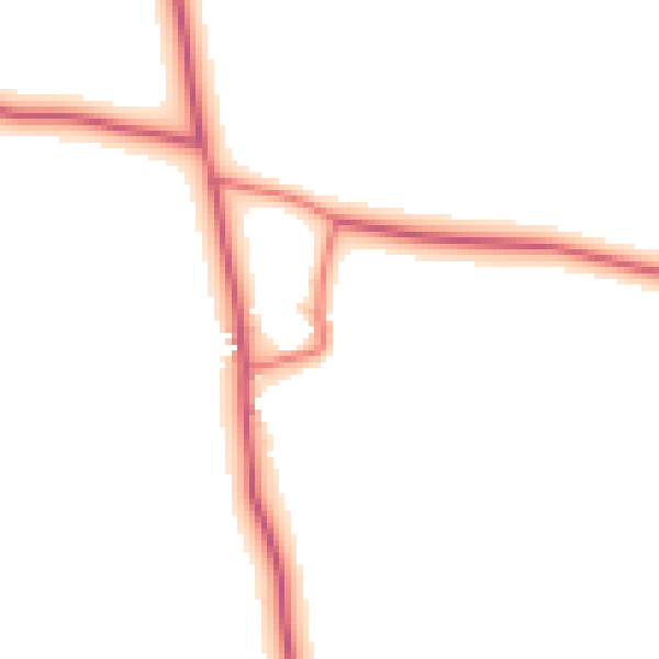 Daytime road noise heatmap for TS21 1NB