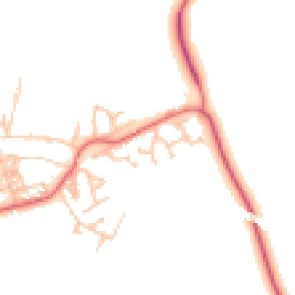Daytime road noise heatmap for TS21 1NT