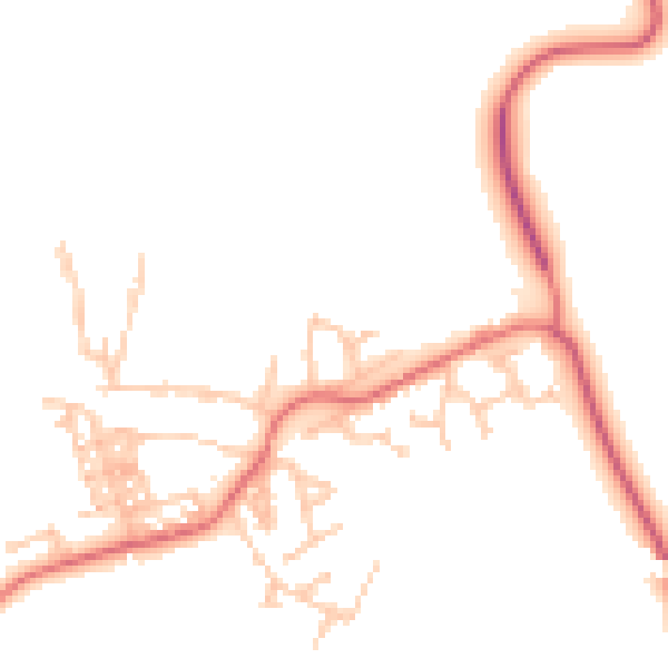 Daytime road noise heatmap for TS21 1NW