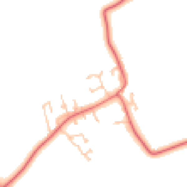 Daytime road noise heatmap for TS21 1PW