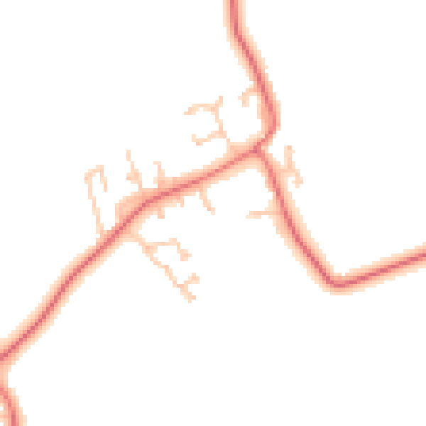 Daytime road noise heatmap for TS21 1QE
