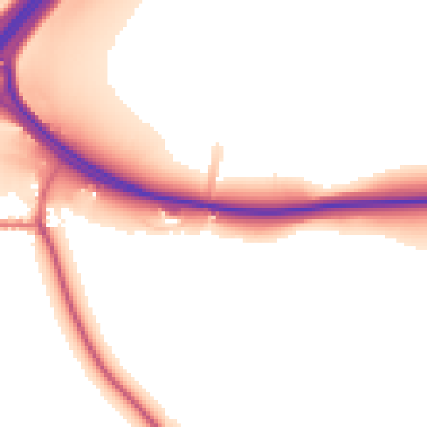Daytime road noise heatmap for TS21 2ES