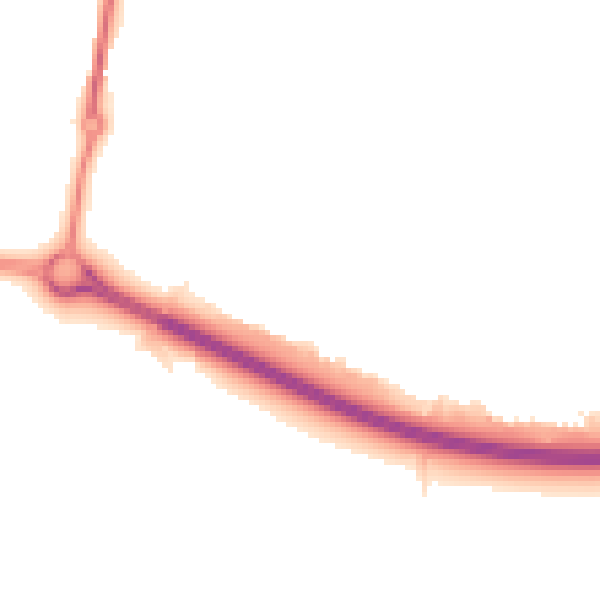 Night-time road noise heatmap for TS21 2JR