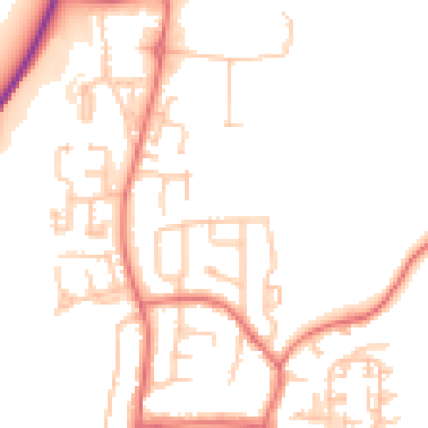 Daytime road noise heatmap for TS21 3DA