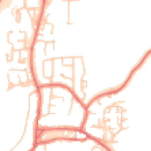 Daytime road noise heatmap for TS21 3DG