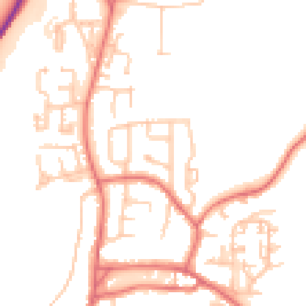 Daytime road noise heatmap for TS21 3DH