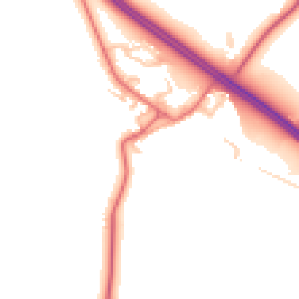 Daytime road noise heatmap for TS21 3LJ