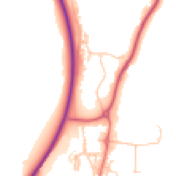 Daytime road noise heatmap for TS21 3NU