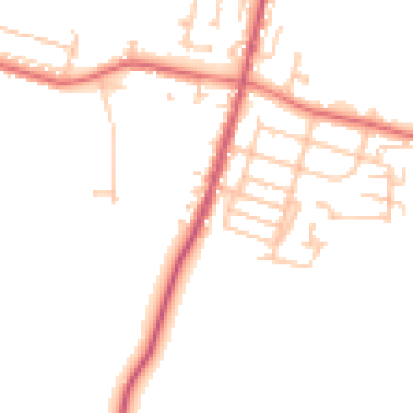Daytime road noise heatmap for TS21 4DG