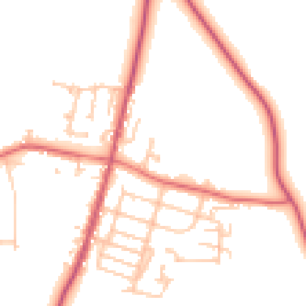 Daytime road noise heatmap for TS21 4HD