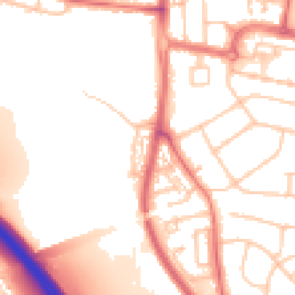 Daytime road noise heatmap for TS22 5AA