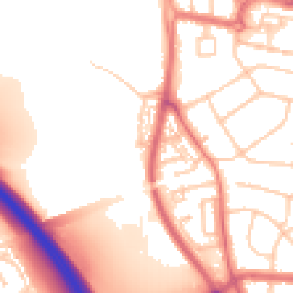 Daytime road noise heatmap for TS22 5AB