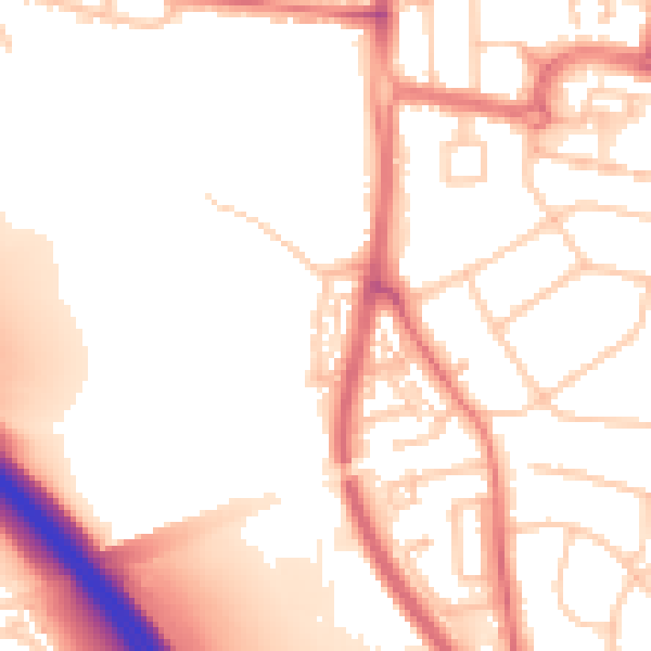 Daytime road noise heatmap for TS22 5AD