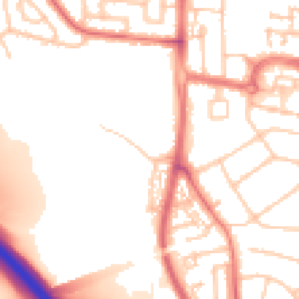 Daytime road noise heatmap for TS22 5AF