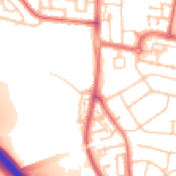 Daytime road noise heatmap for TS22 5AG