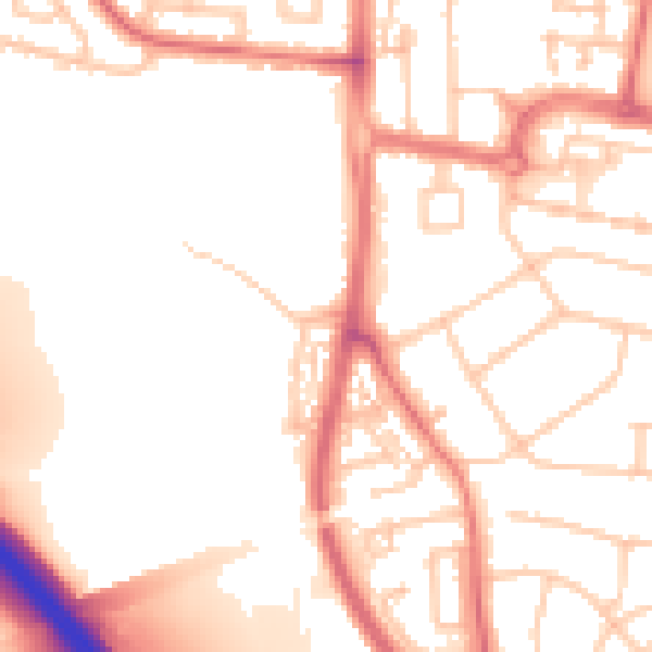 Daytime road noise heatmap for TS22 5AQ