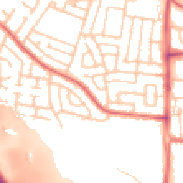 Daytime road noise heatmap for TS22 5AS