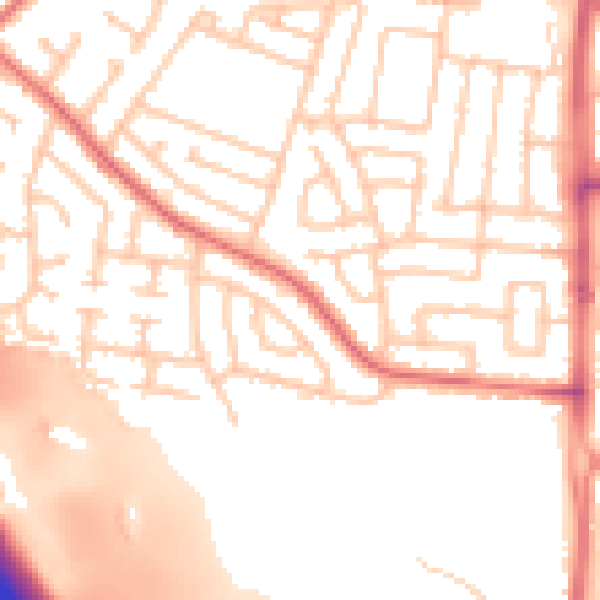 Daytime road noise heatmap for TS22 5AT