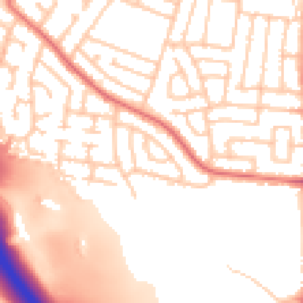 Daytime road noise heatmap for TS22 5AZ