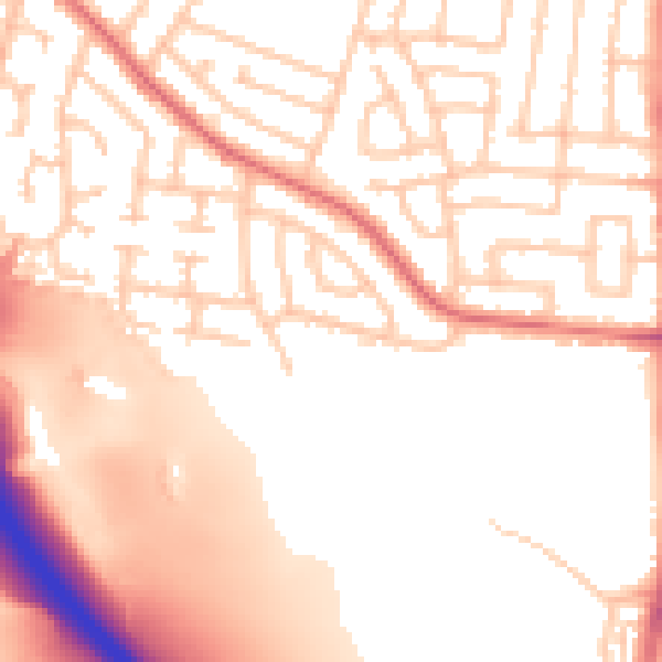 Daytime road noise heatmap for TS22 5BA