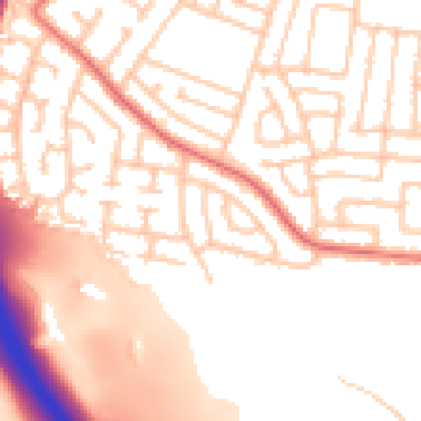 Daytime road noise heatmap for TS22 5BB