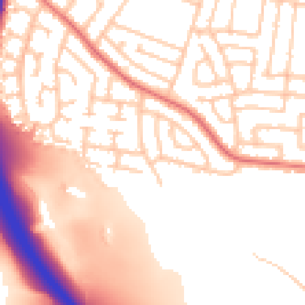 Daytime road noise heatmap for TS22 5BD
