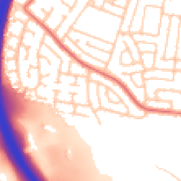 Daytime road noise heatmap for TS22 5BE