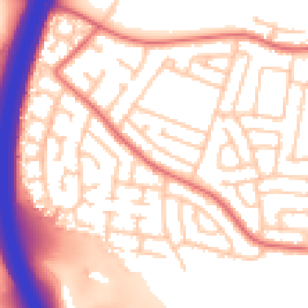 Daytime road noise heatmap for TS22 5BG