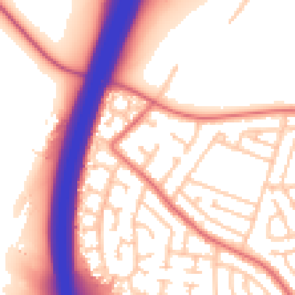 Daytime road noise heatmap for TS22 5BJ