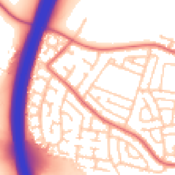 Daytime road noise heatmap for TS22 5BL