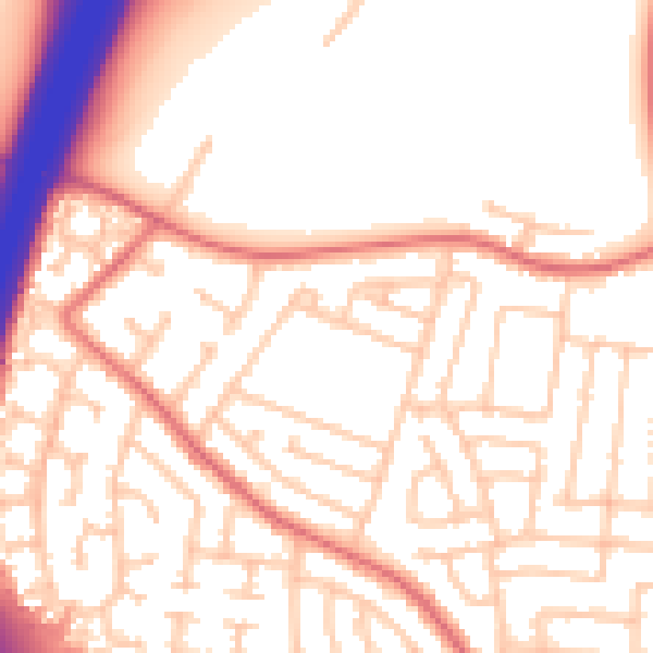Daytime road noise heatmap for TS22 5BN