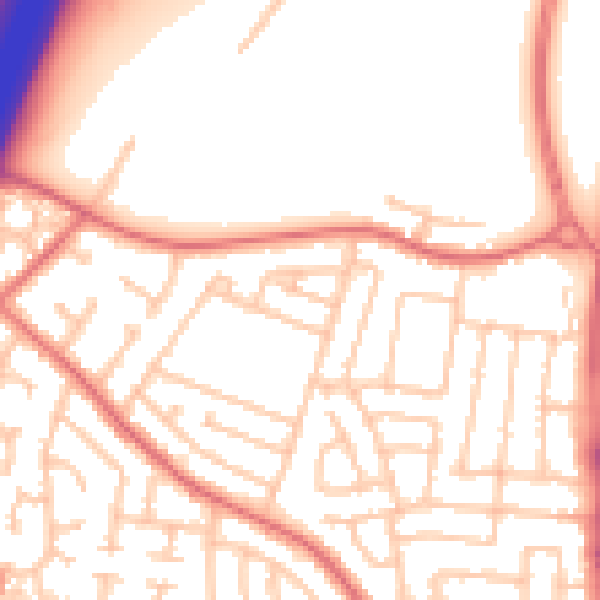 Daytime road noise heatmap for TS22 5BP