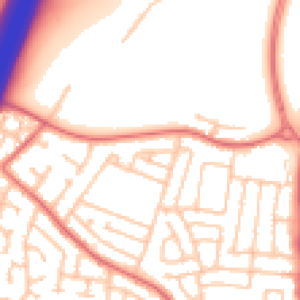 Daytime road noise heatmap for TS22 5BS