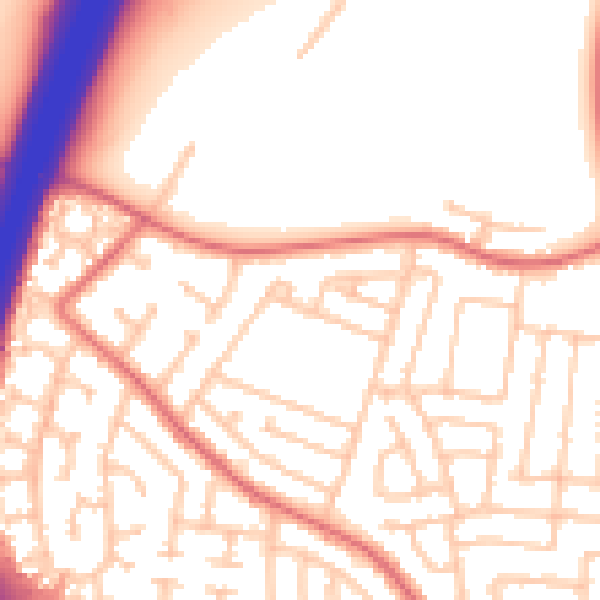 Daytime road noise heatmap for TS22 5BW