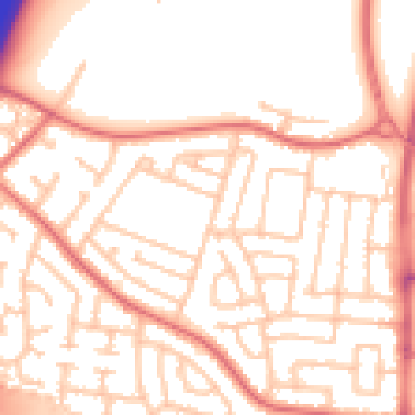 Daytime road noise heatmap for TS22 5BX