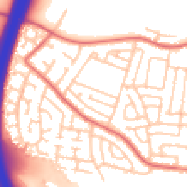 Daytime road noise heatmap for TS22 5BZ