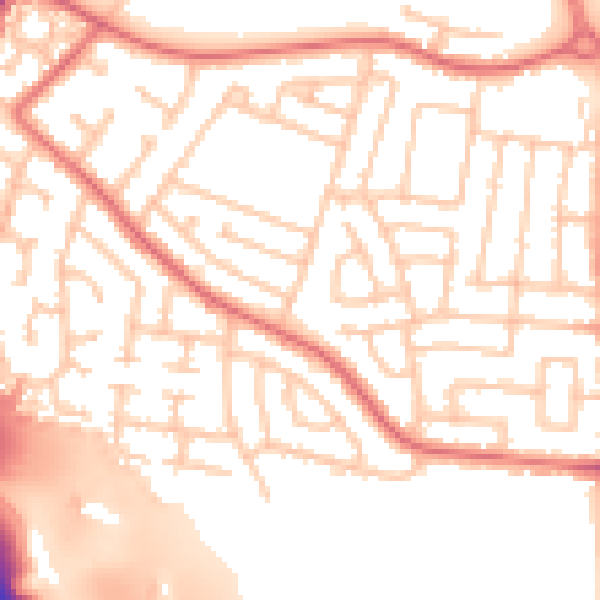 Daytime road noise heatmap for TS22 5DE