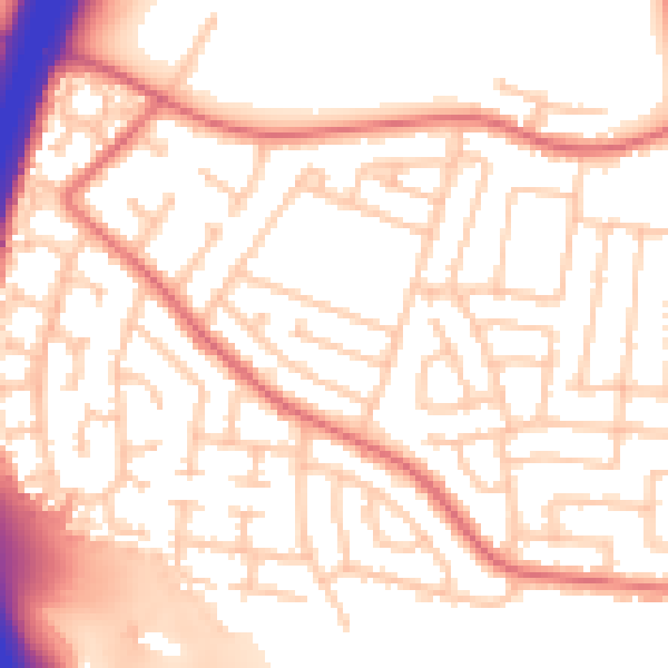 Daytime road noise heatmap for TS22 5DF