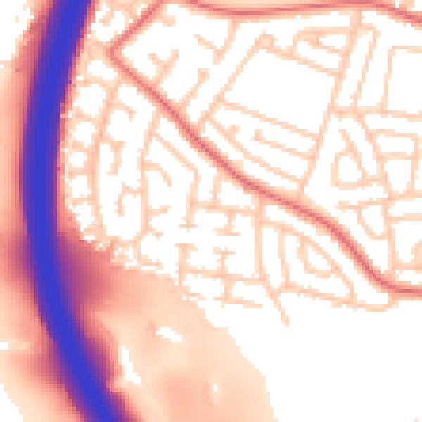 Daytime road noise heatmap for TS22 5DH