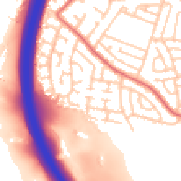 Daytime road noise heatmap for TS22 5DL