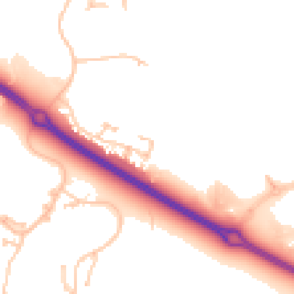Daytime road noise heatmap for TS22 5FX