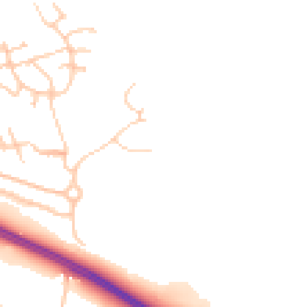 Daytime road noise heatmap for TS22 5FY