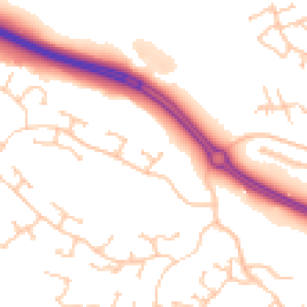 Daytime road noise heatmap for TS22 5GG