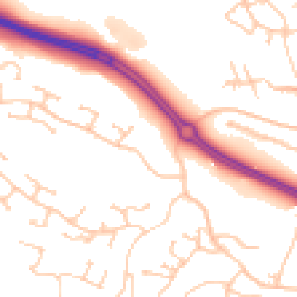 Daytime road noise heatmap for TS22 5GH