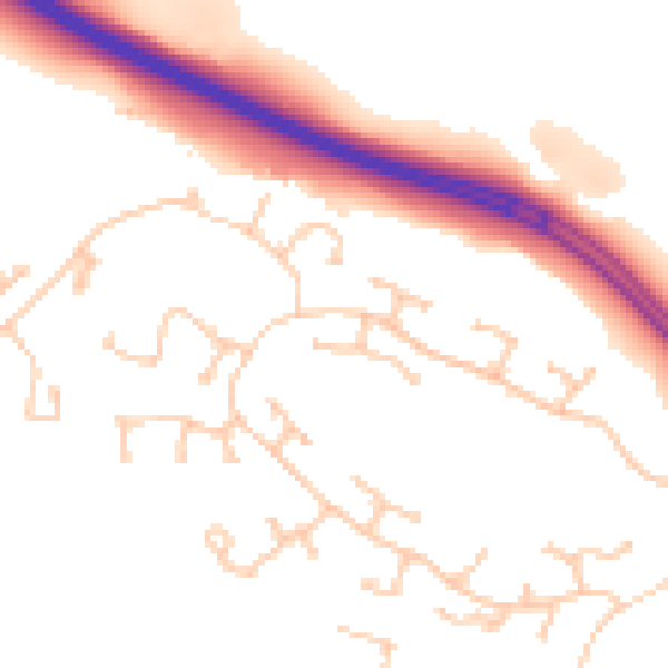 Daytime road noise heatmap for TS22 5GN