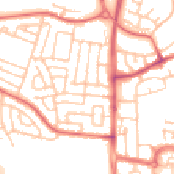 Daytime road noise heatmap for TS22 5HB