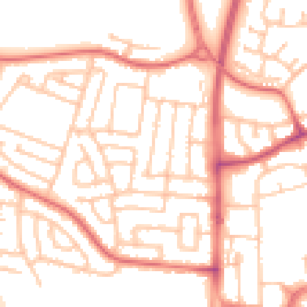 Daytime road noise heatmap for TS22 5HF
